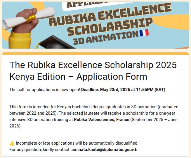 Rubika Excellence Scholarship 2025